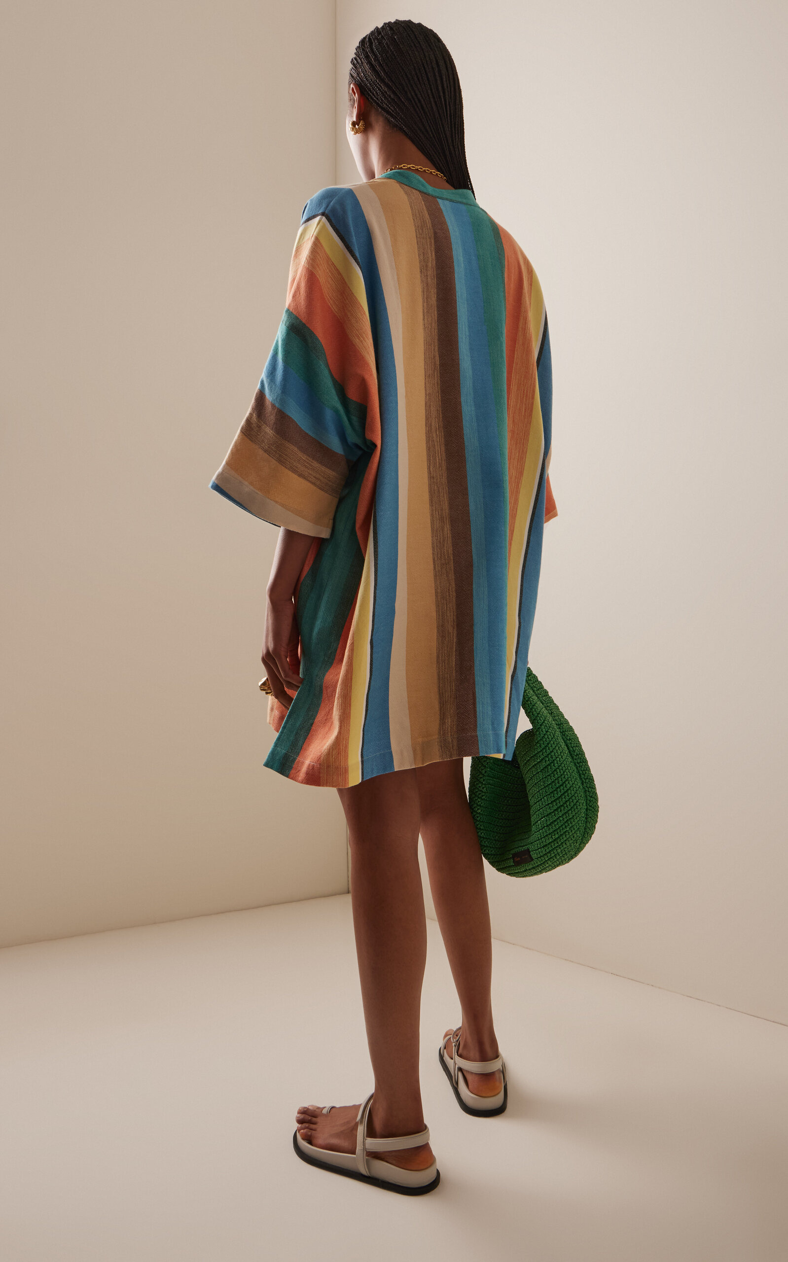 Exclusive Riviera Striped Cotton Mini Dress multi - 4