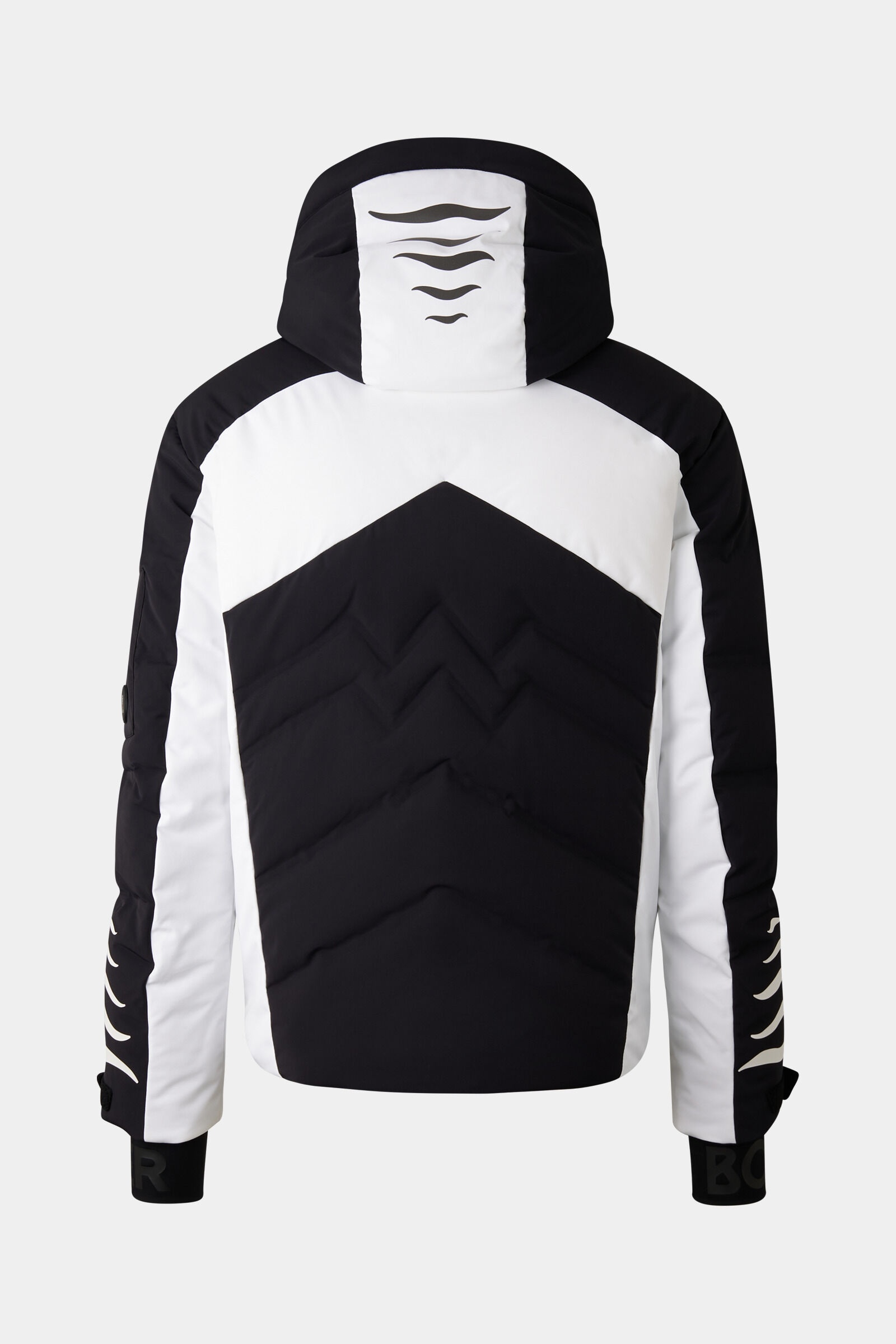 Jessy Down ski jacket in Black/White - 3