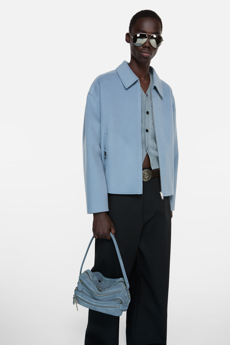 Camero Party Suede Bag - Denim Blue 2