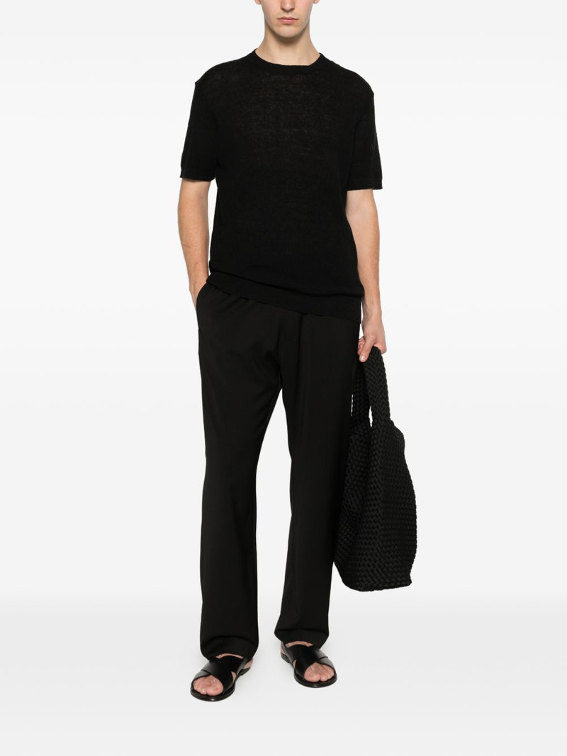 BARENA V-neck rib knit T-shirt outlook
