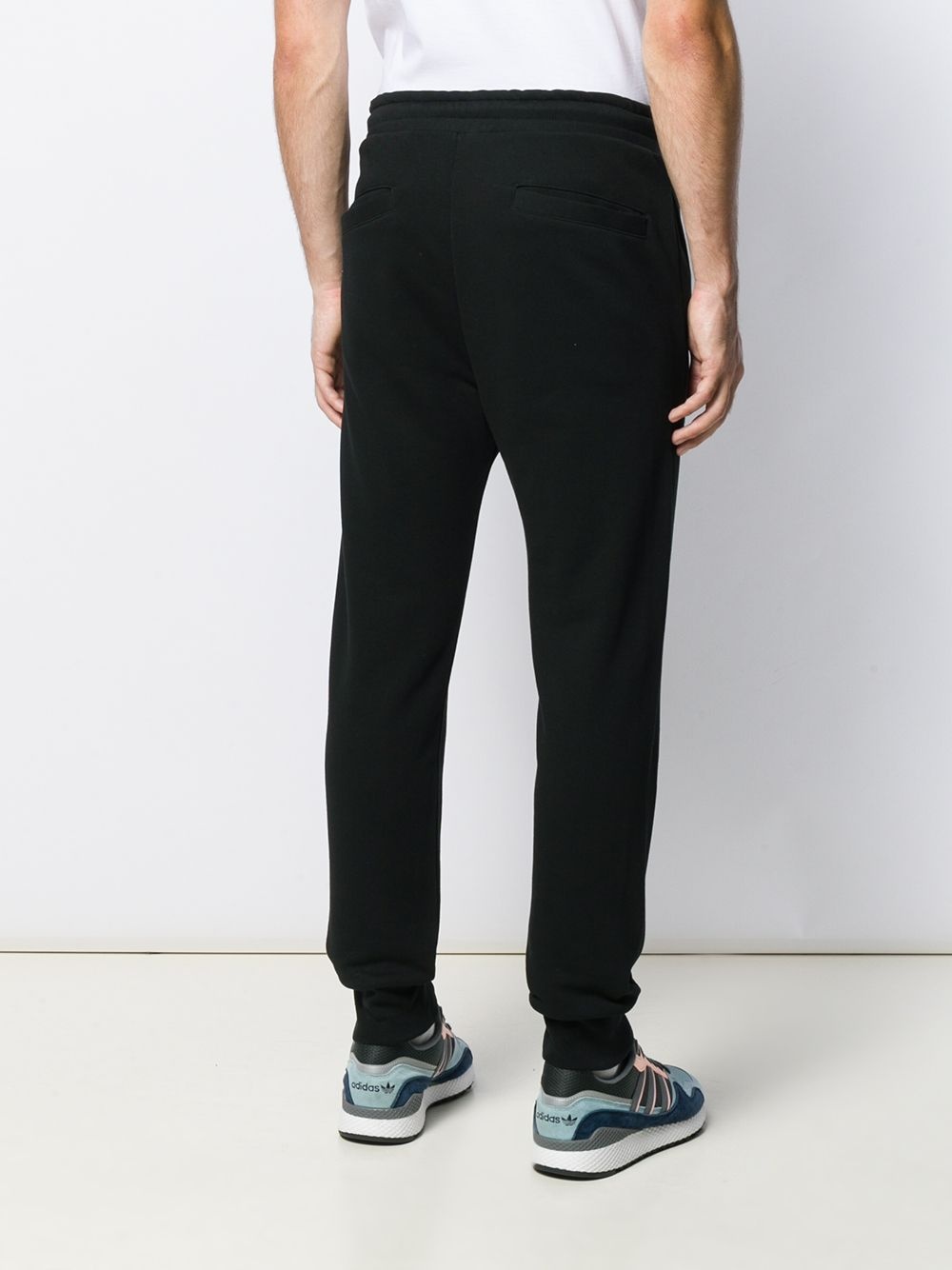 logo print track trousers - 4