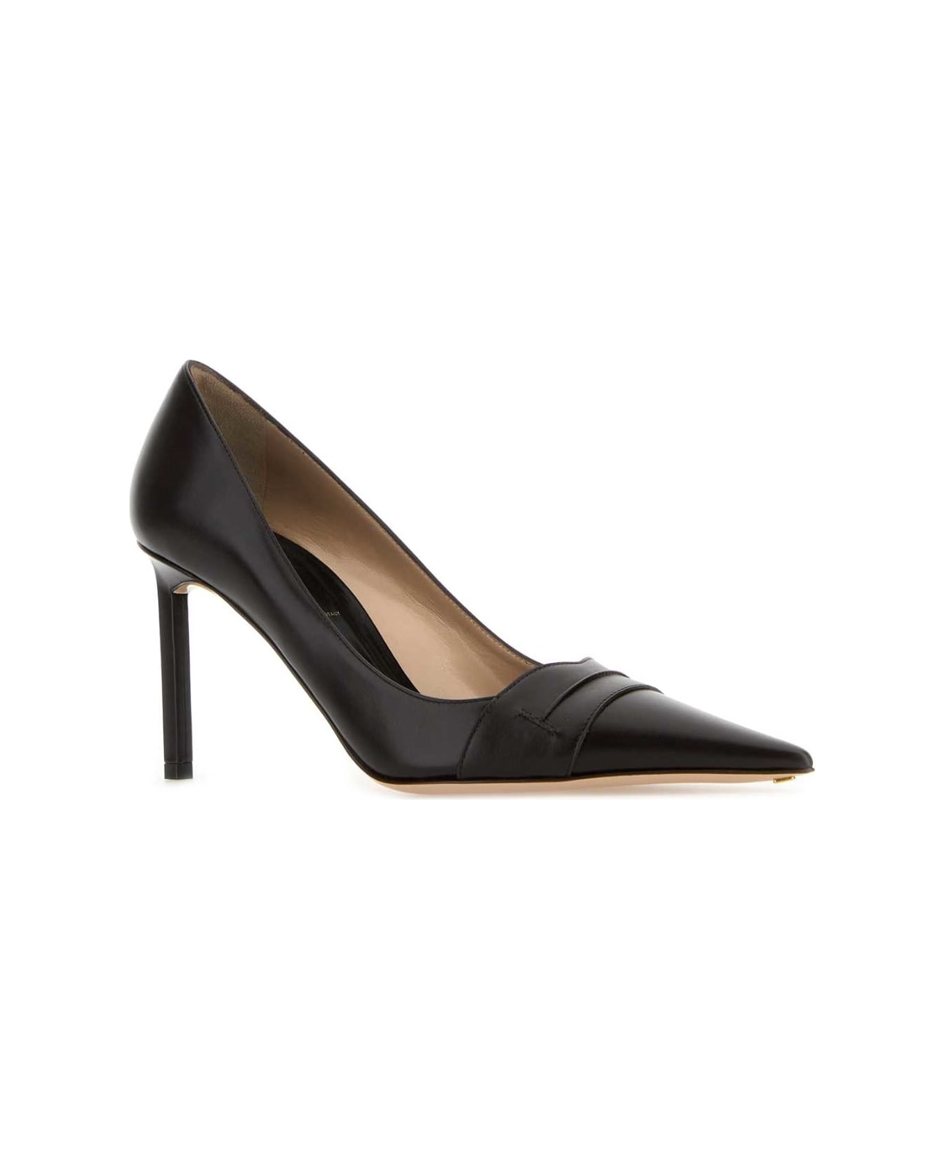 Dark Brown Leather Pumps - 2