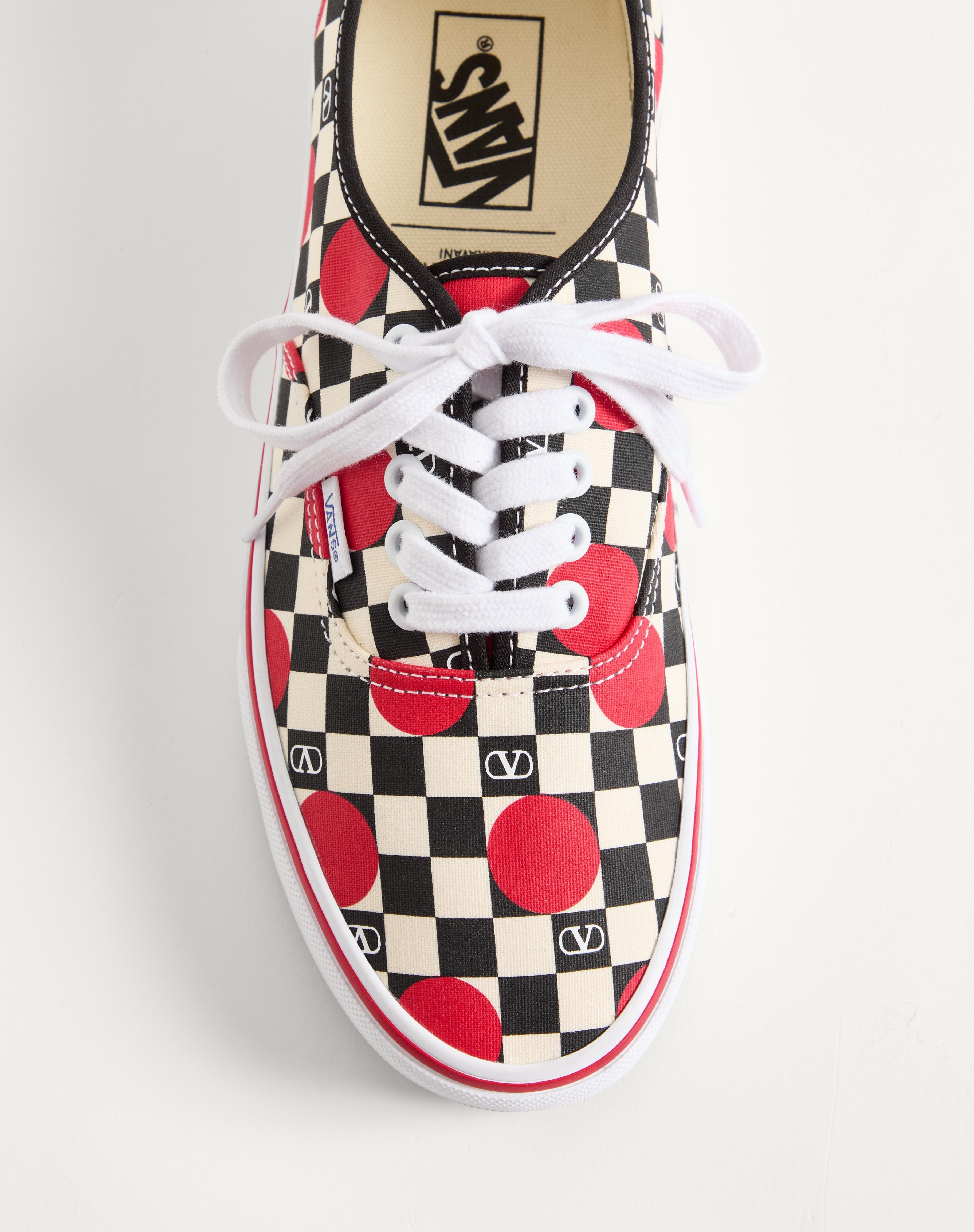 VALENTINO GARAVANI AND VANS LOW-TOP TRAINER IN FABRIC WITH VLOGO CHECKERBOARD PRINT AND POLKA DOT DE - 7