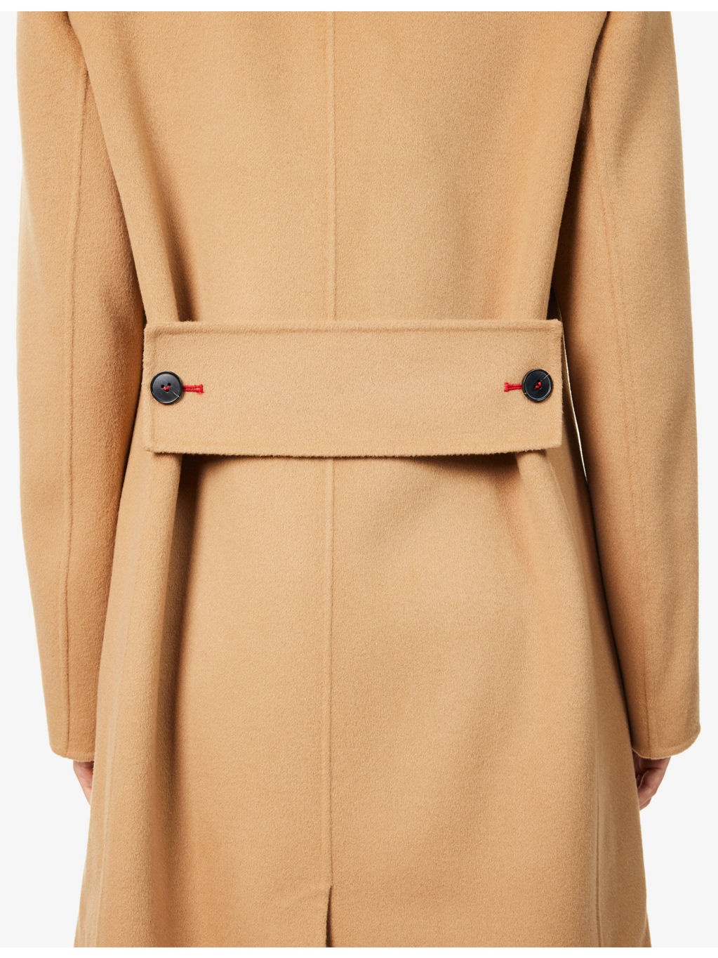 Double Faced Peak-Lapels Wool And Cashmere Coat - 5