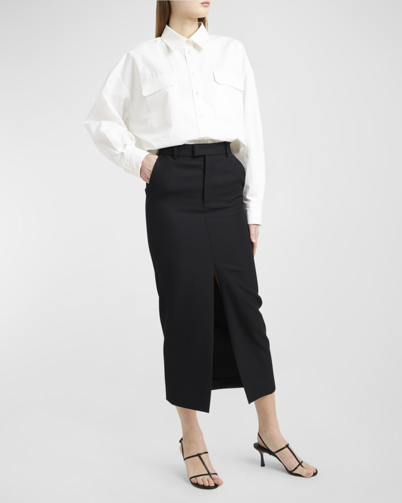 Lula Virgin Wool Midi Skirt 3