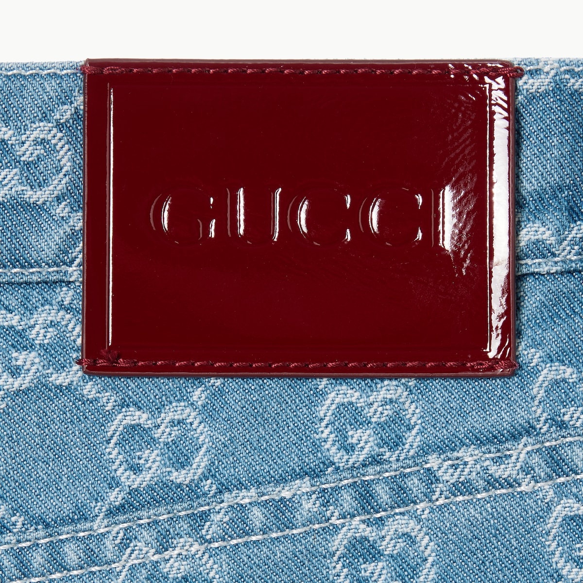 GG denim jacquard pants - 6