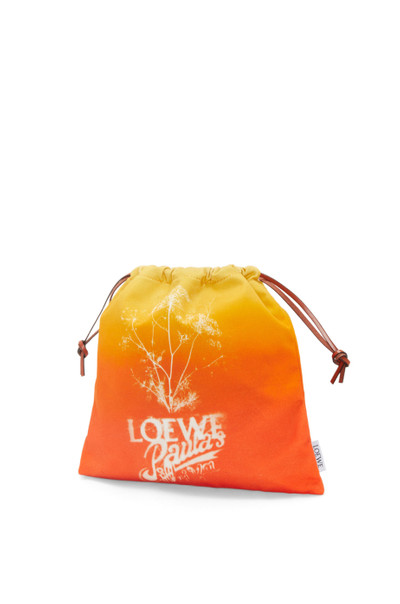 Loewe Fennel drawstring pouch in canvas outlook
