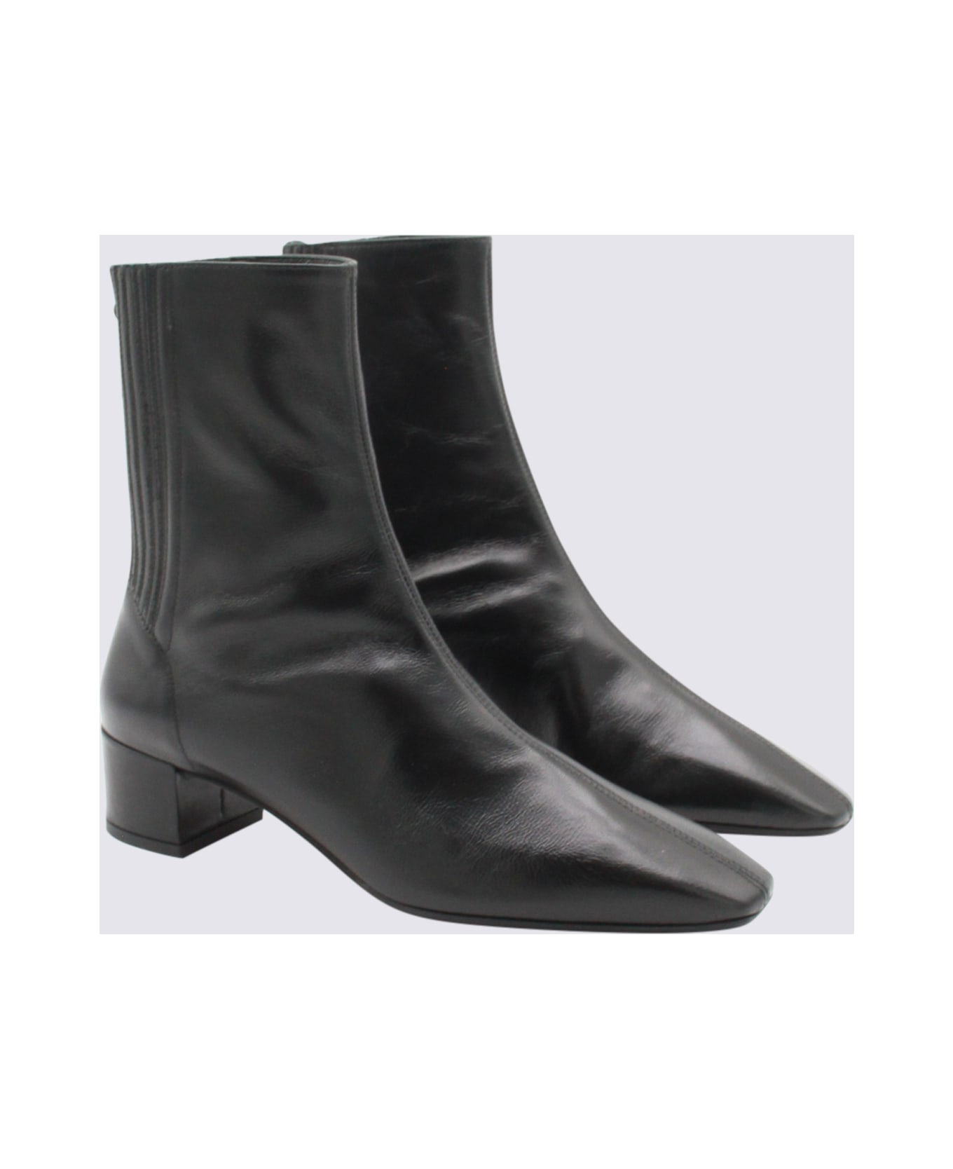 Black Leather Saint Honore 35 Boots - 2