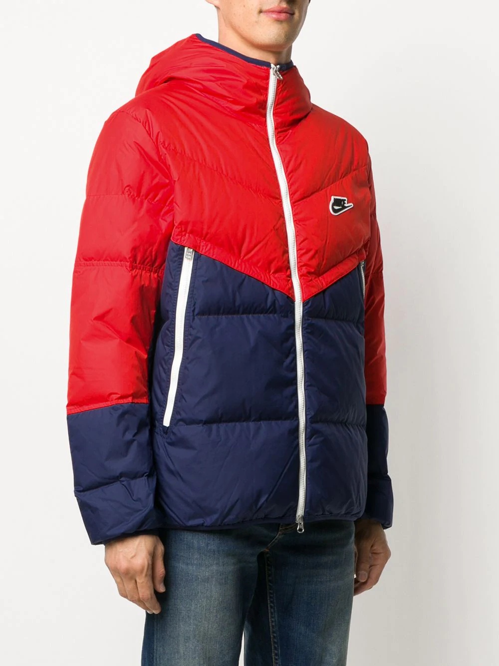 colour-block padded jacket - 3