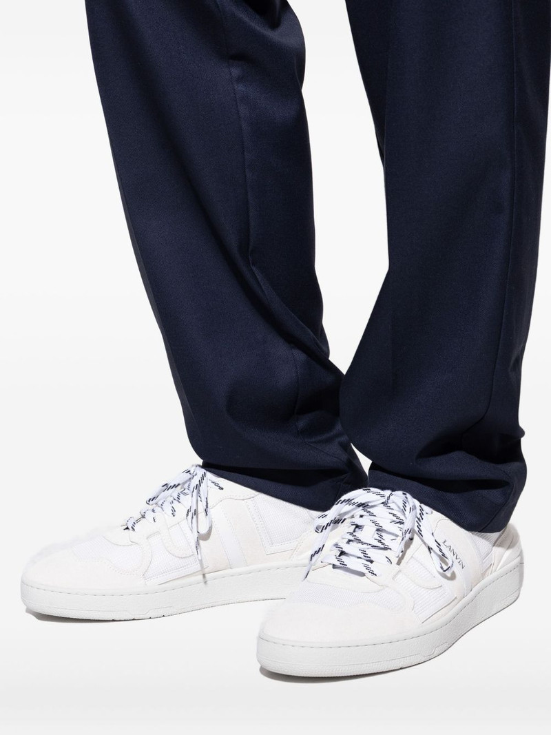 logo lettering panelled sneakers 4