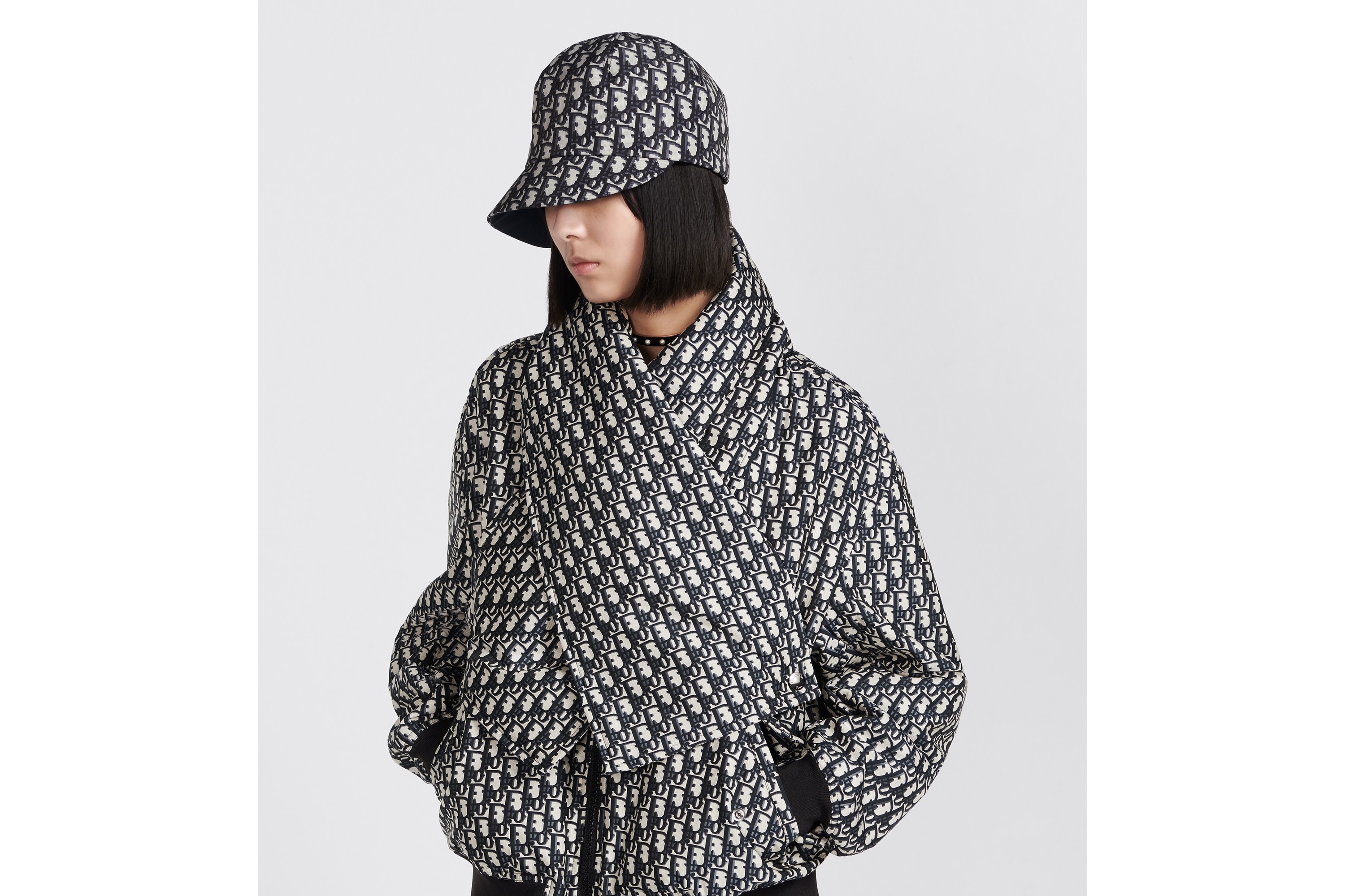 Dior Bomber Jacket with Criss Cross Collar | REVERSIBLE