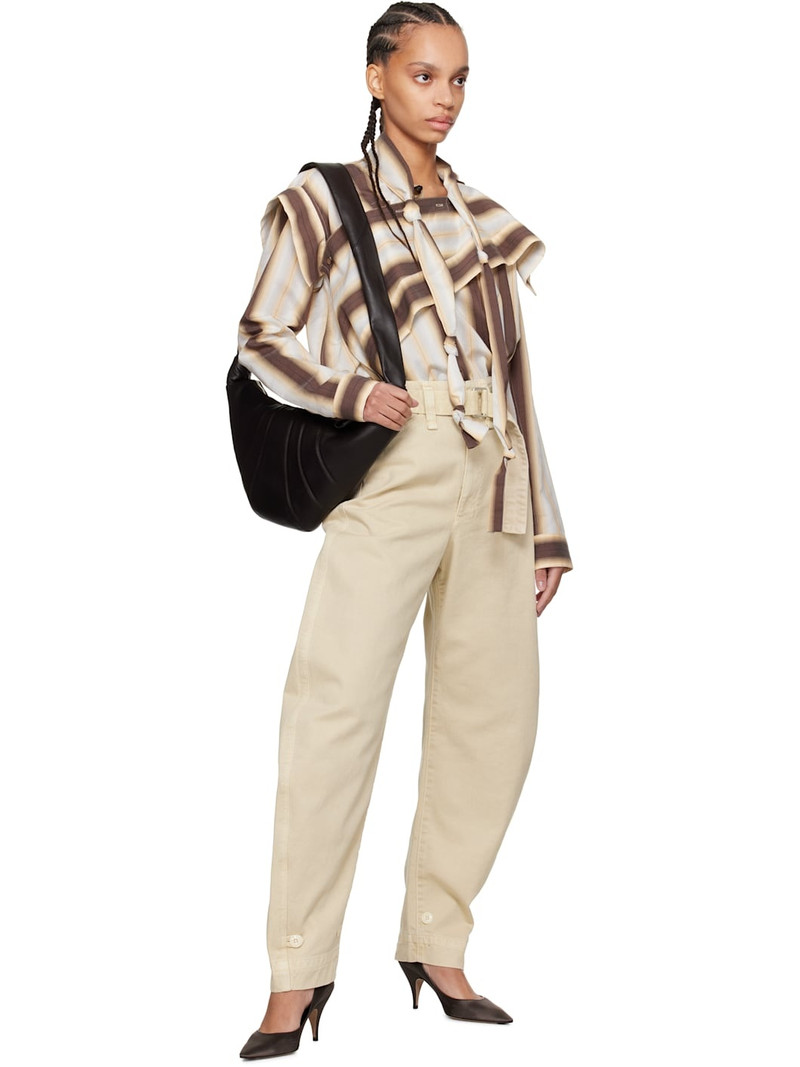 Lemaire Beige Belted Tapered Jeans outlook