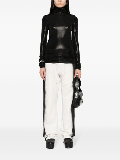Rick Owens Lilies high shine-finish roll-neck top outlook