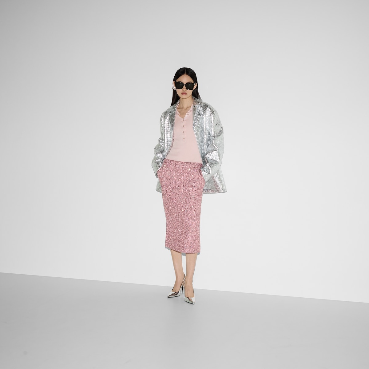 Sequined lamé tweed skirt - 6