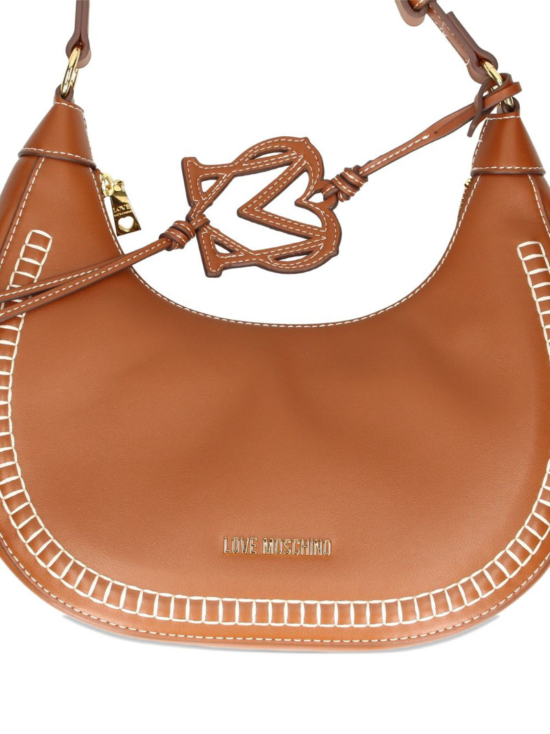 heart-charm stitched shoulder bag 6