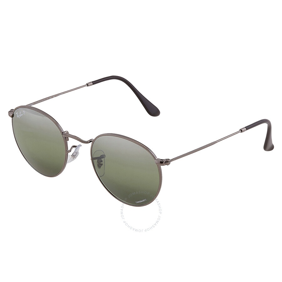 Ray Ban Round Metal Chromance Polarized Green Gradient Round Men's Sunglasses RB3447 004/G4 50 - 3