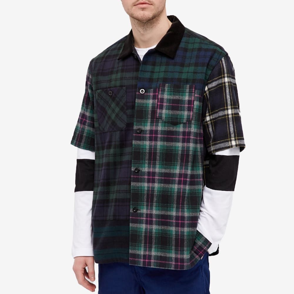 Sacai Flannel Plaid Mix Shirt - 4