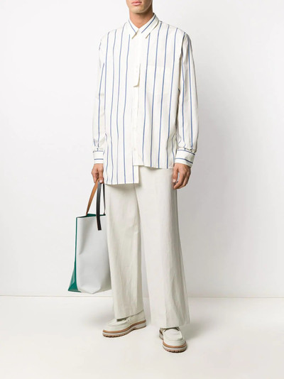 Lanvin asymmetric striped shirt outlook