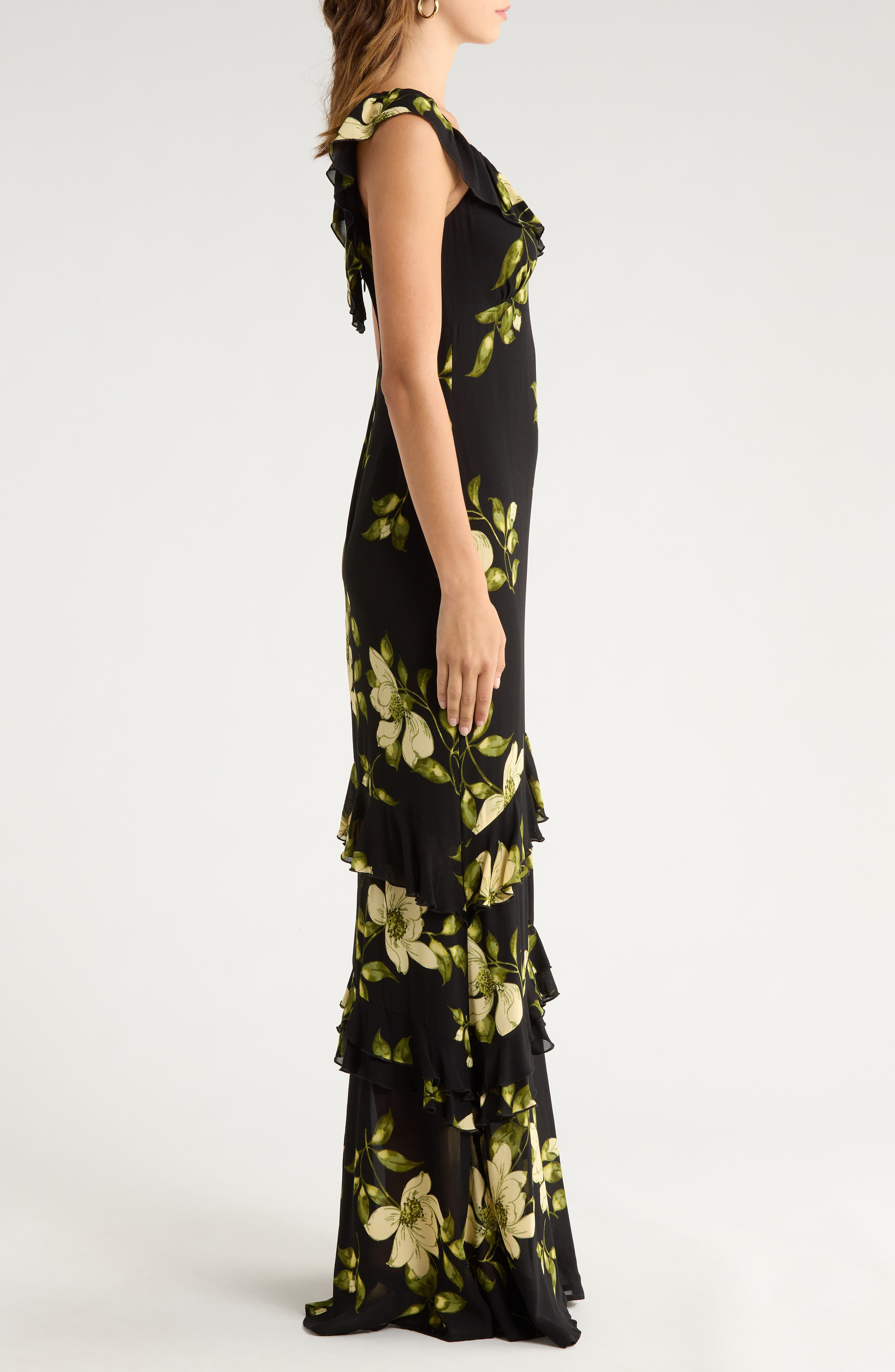 Reformation Tripoli Ruffle Tiered Maxi Dress in Mood For Love at Nordstrom - 3