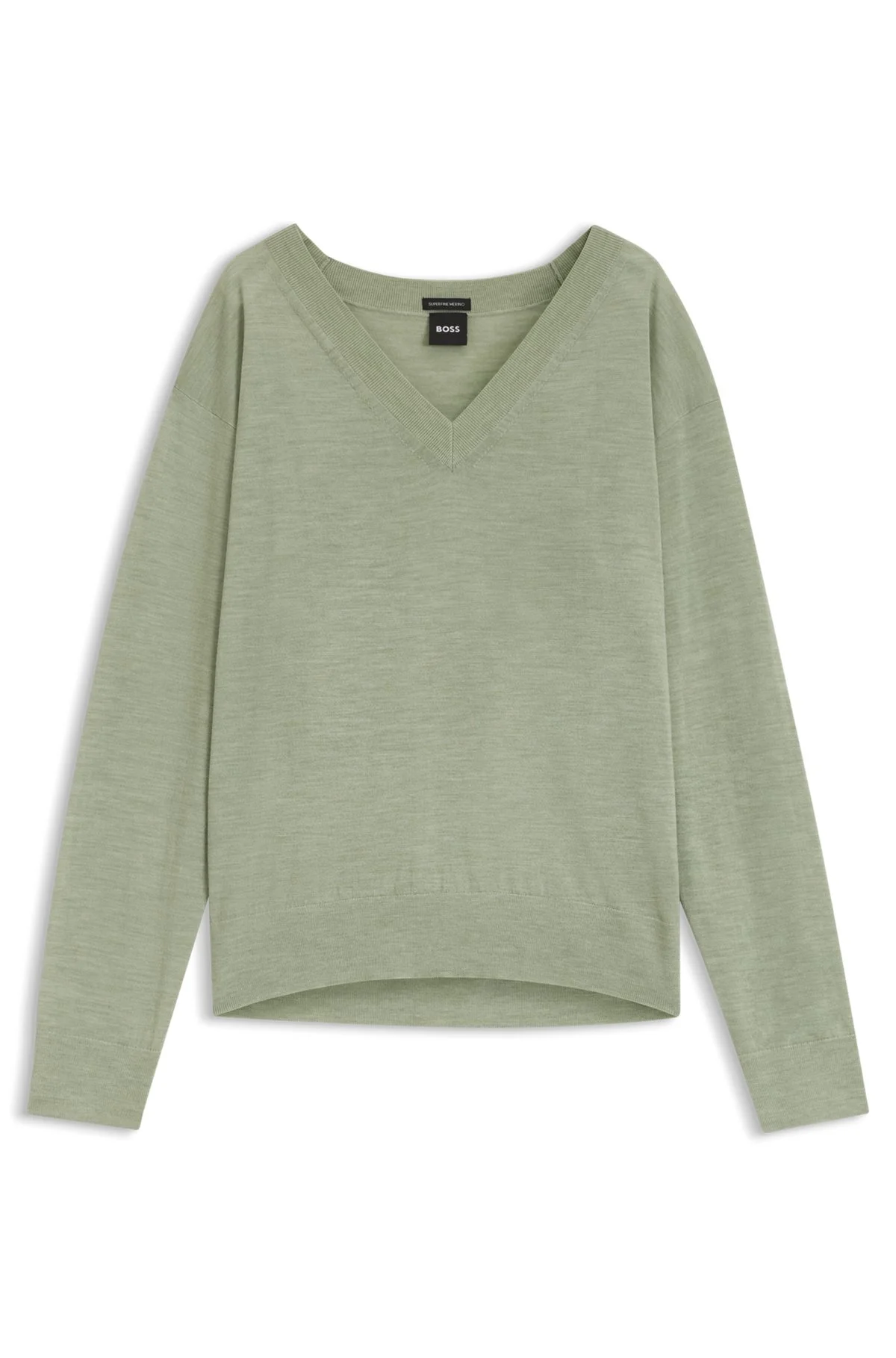 V-NECK SWEATER IN MERINO WOOL - 1