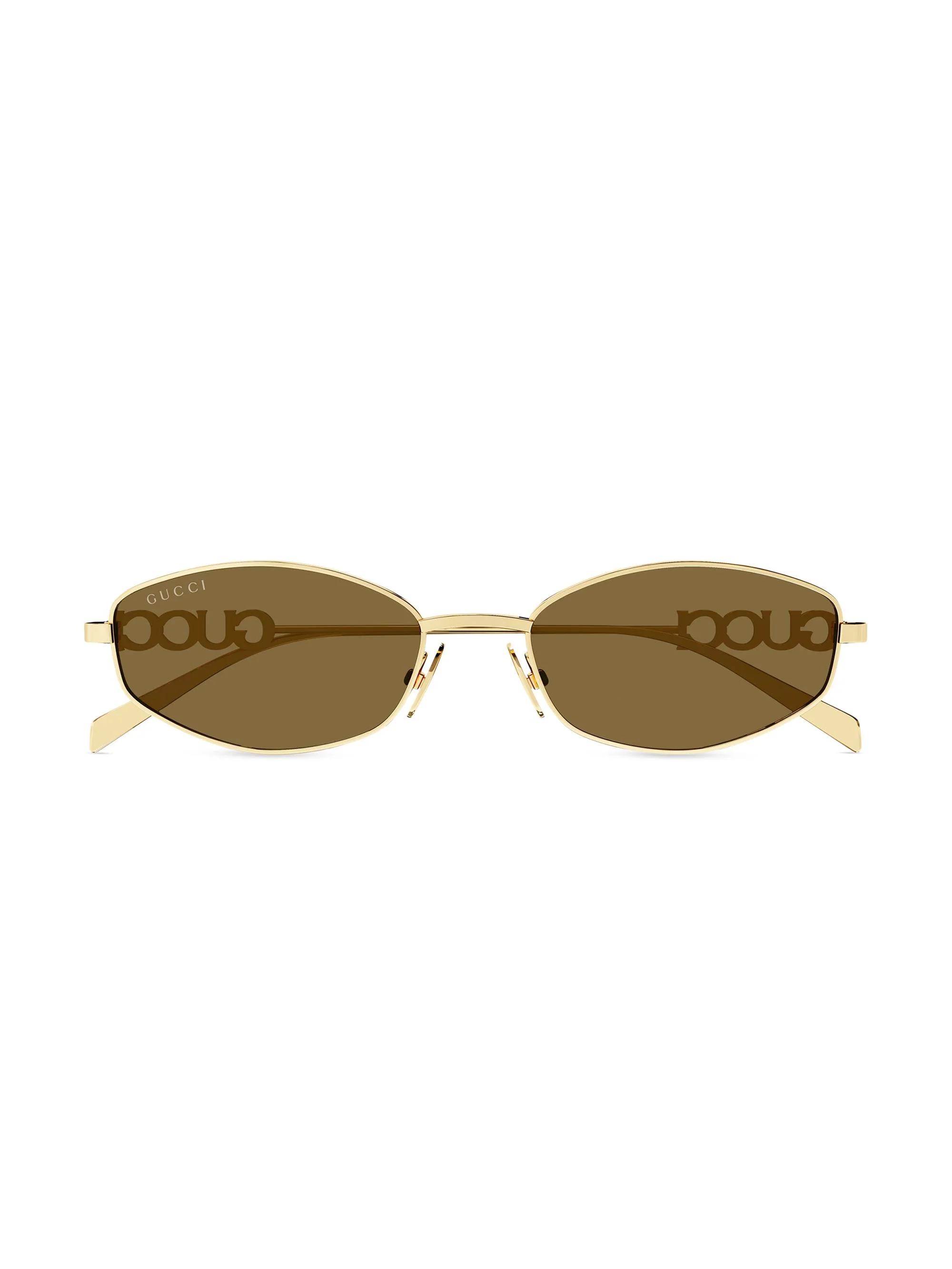 Women's Stuck GG 58MM Oval Sunglasses - Gold Black - 1