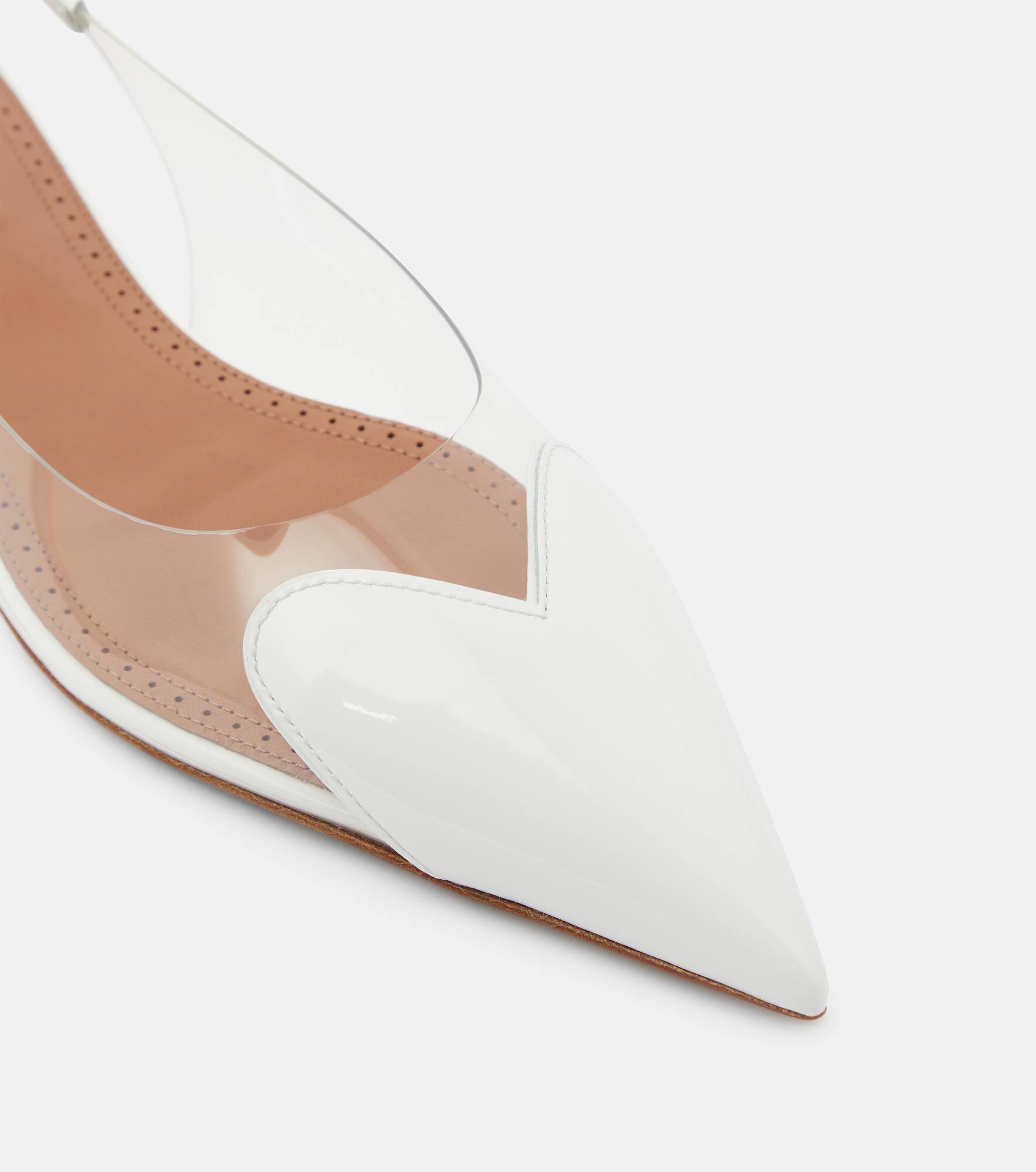 Le Cœur patent leather and PU slingback flats - 6