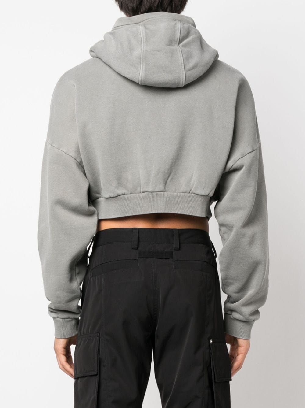stand-up collar zip-up hoodie - 4