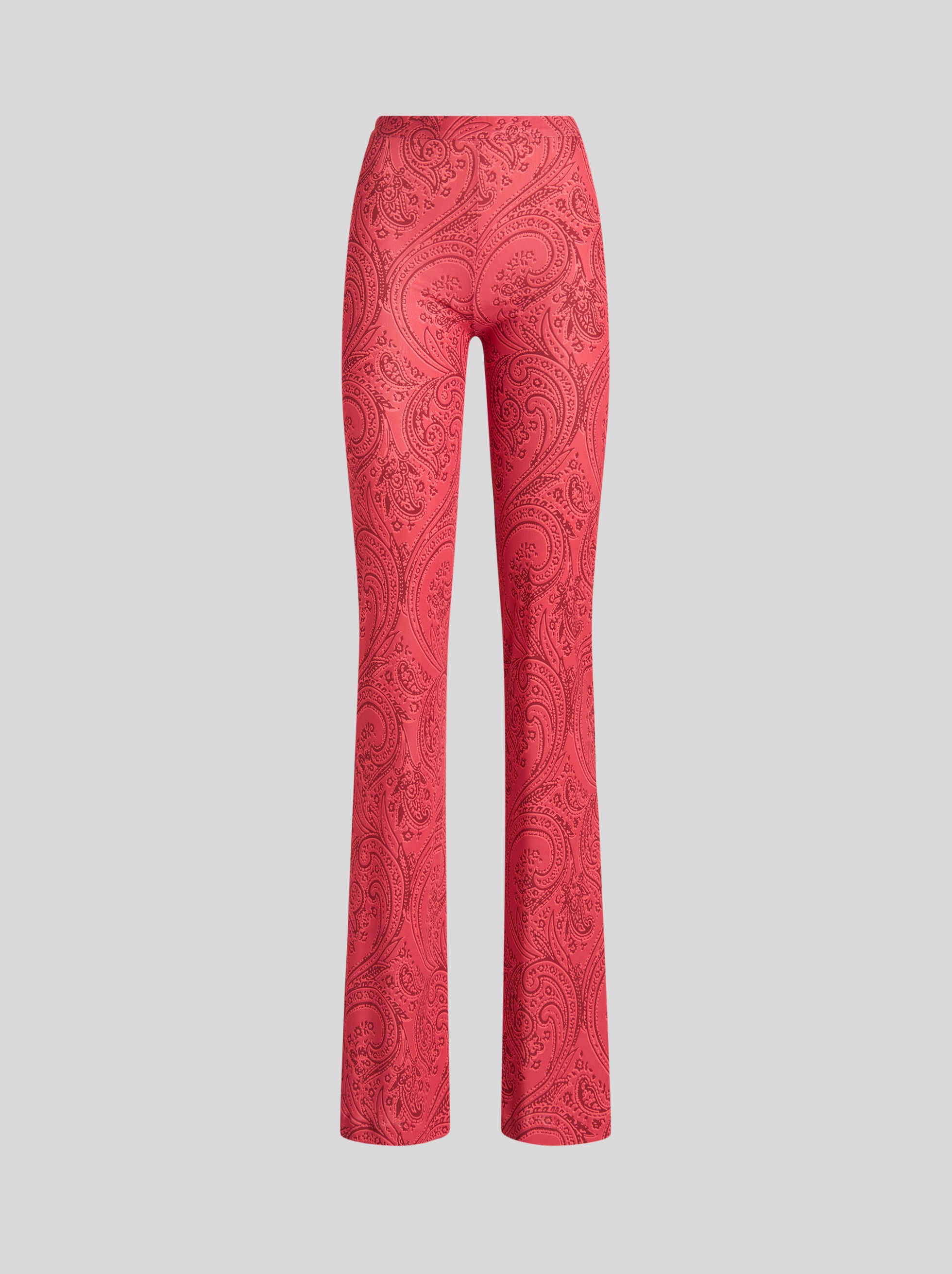 PAISLEY PATTERN FLARED TROUSERS - 1