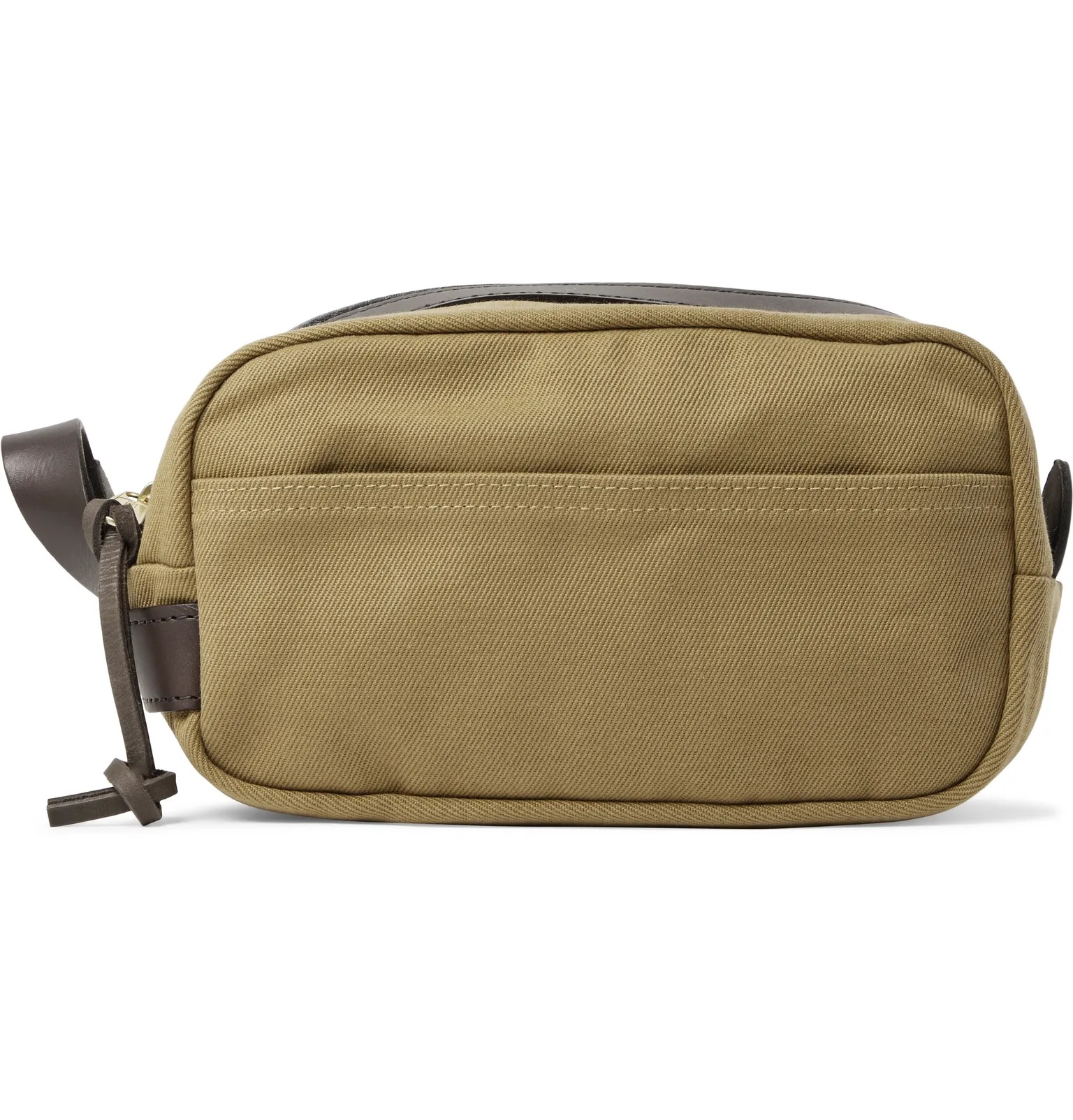 Leather-Trimmed Cotton-Canvas Wash Bag - 9