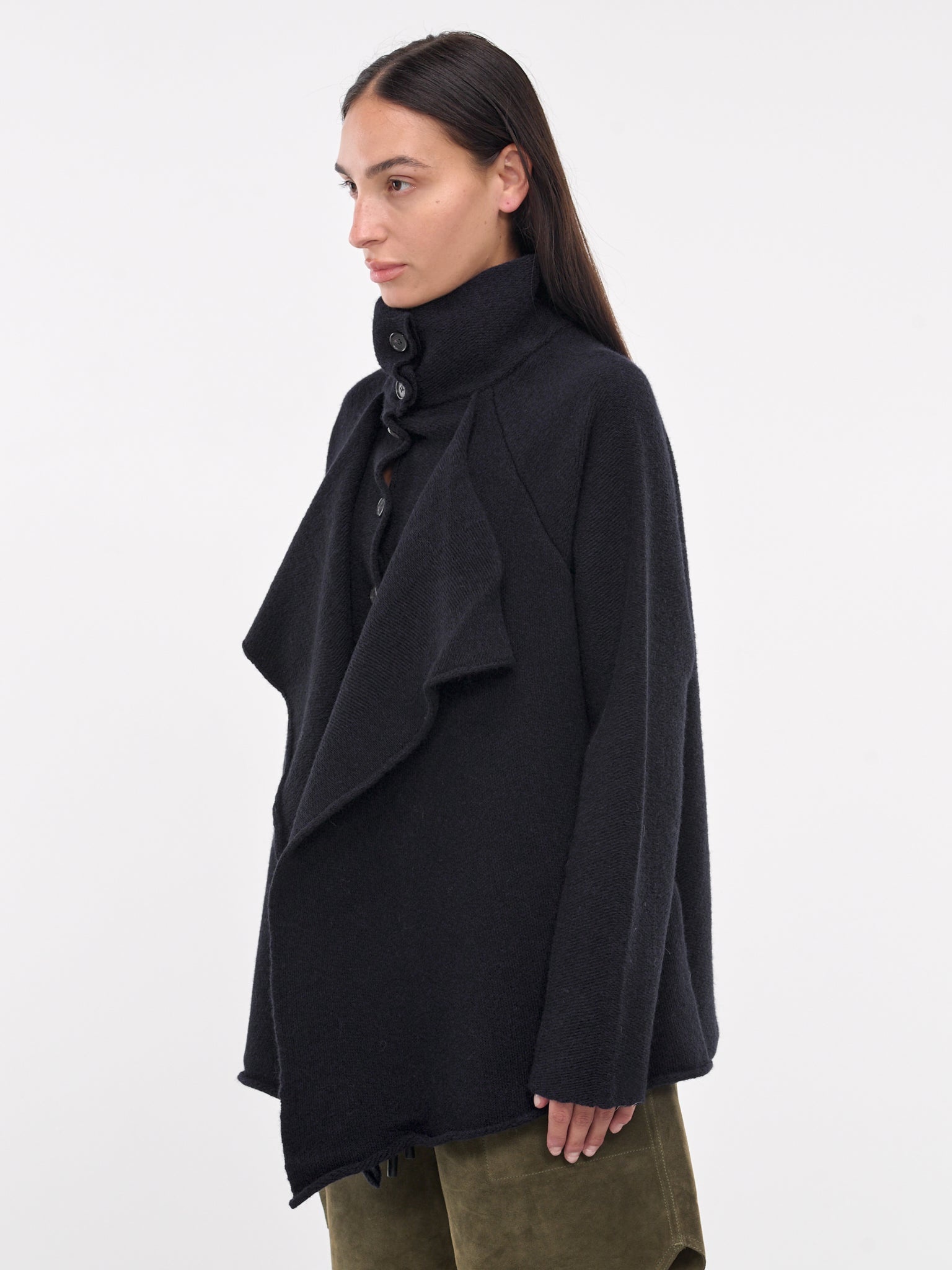 Layered High Neck Cardigan - 2