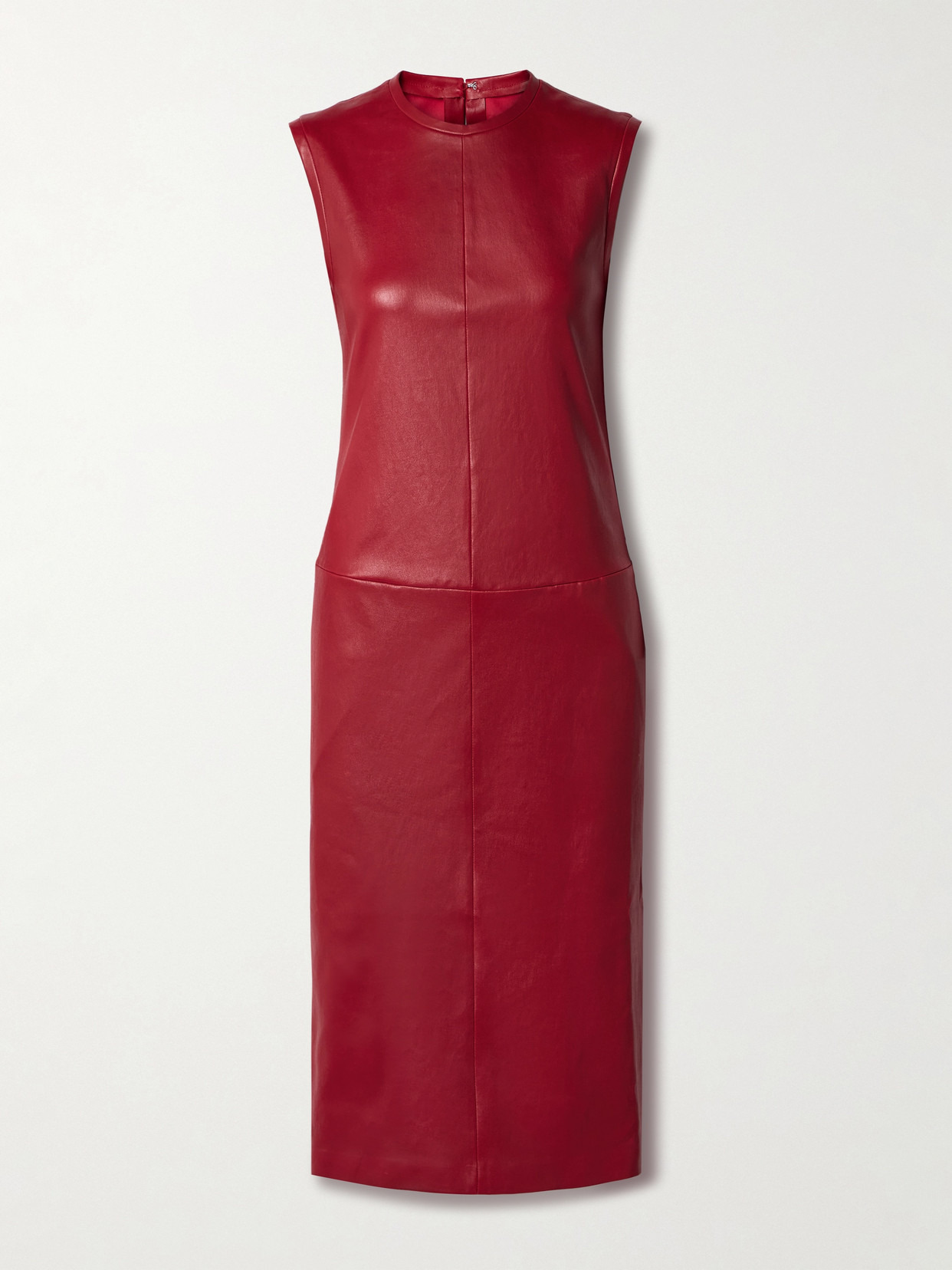 Caro Paneled Leather Midi Dress - 1
