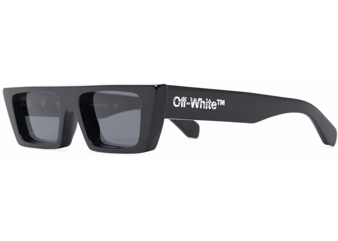 OFF-WHITE Marfa Rectangular Frame Sunglasses Black/Dark Grey/White (OERI010Y21PLA0011007) - 1