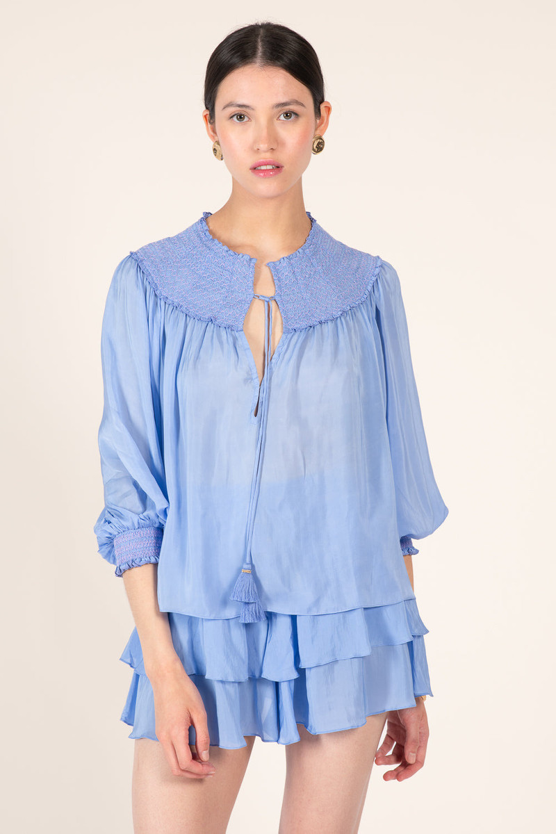 Poupette St Barth Blouse Ysee - Persian Blue outlook