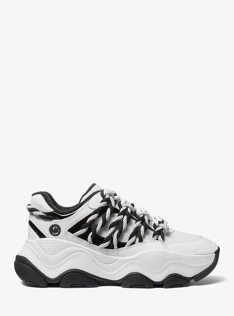 Atlas Cord Mesh and Leather Trainer - 1