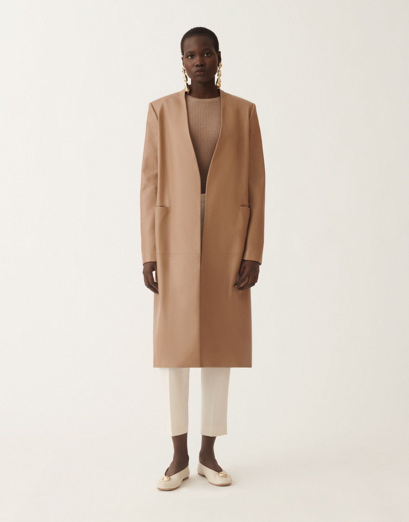 Long nappa leather jacket 5