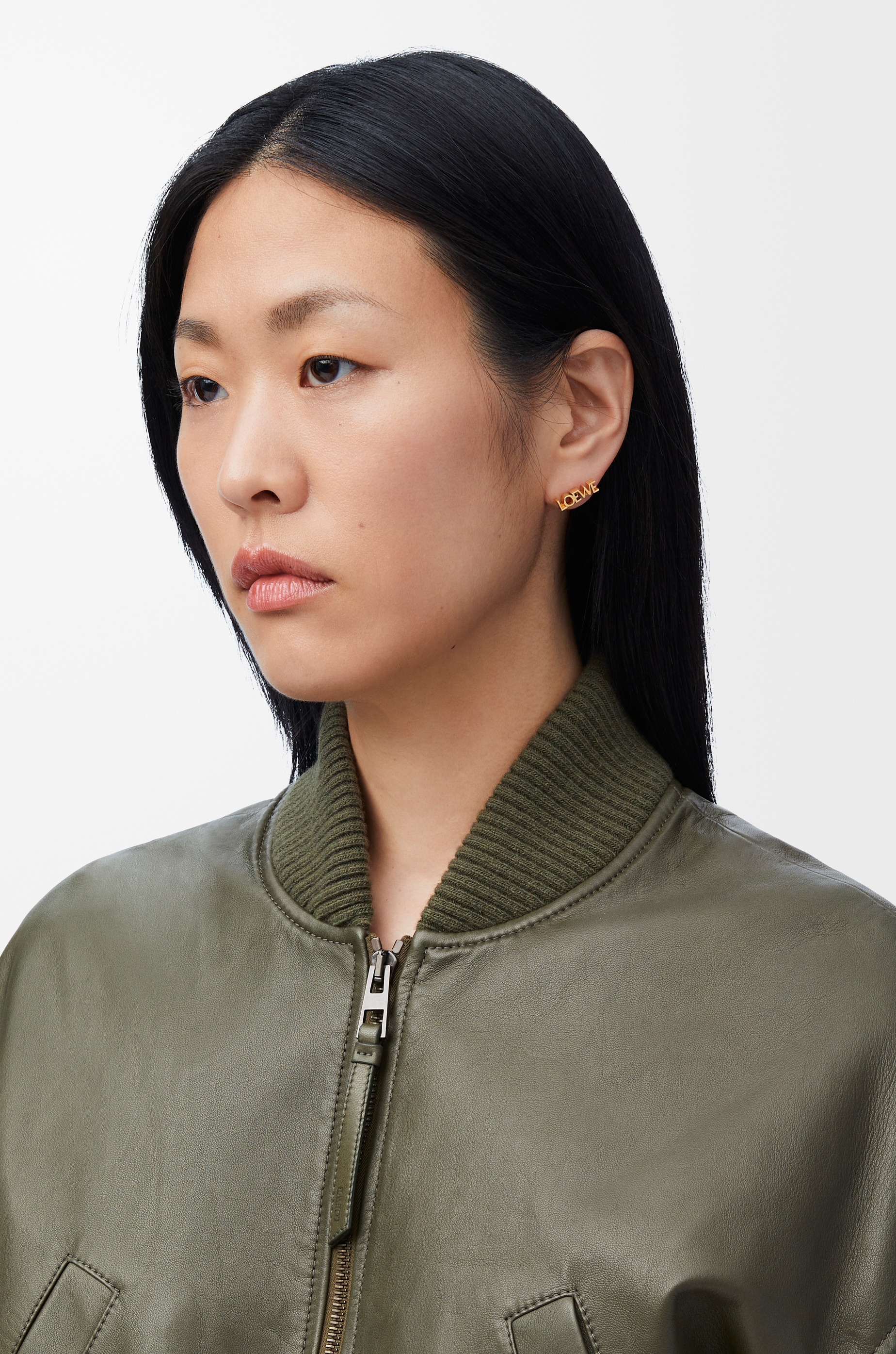 LOEWE Graphic single earring in sterling silver - 2
