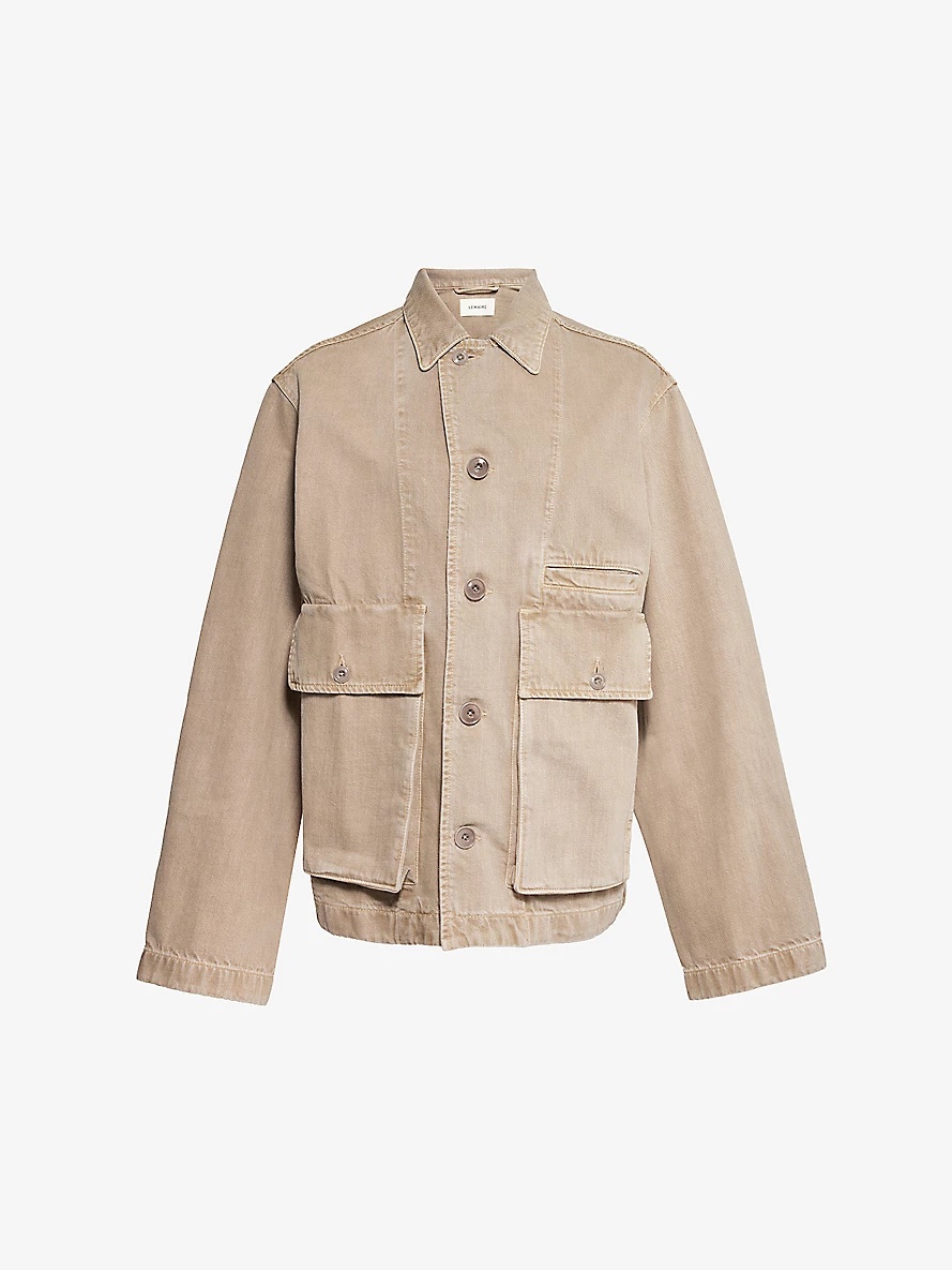 Lemaire Flap-pocket faded-wash denim jacket | selfridges