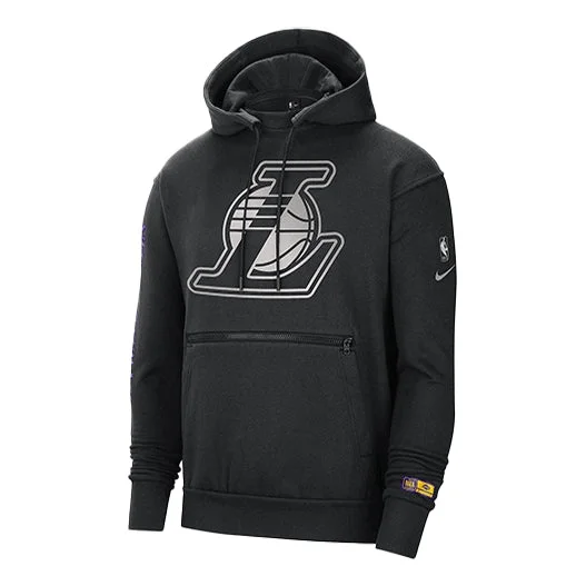 Men's Nike NBA Los Angeles Lakers Team Logo Printing Knit Fleece Black CV4046-010 - 1