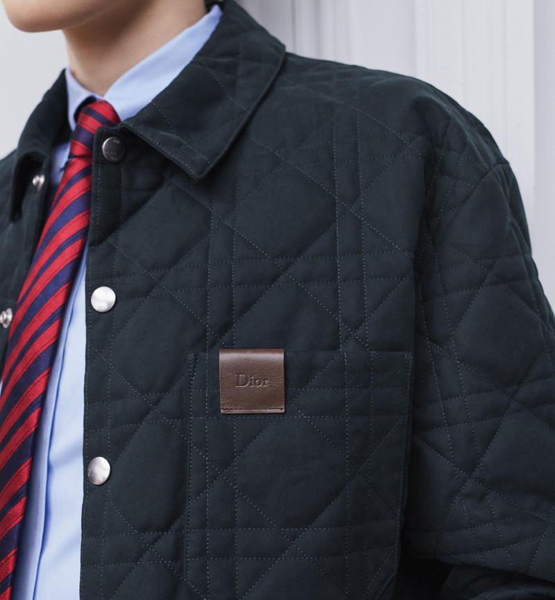 Cannage Overshirt with Leather Dior Patch 4