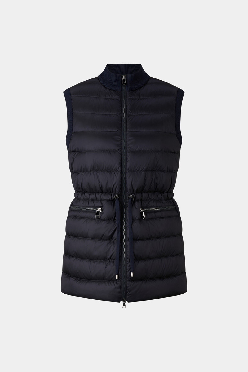 Arina knitted and quilted vest in Navy blue 1