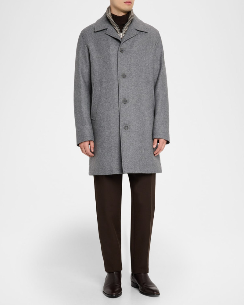 Herno Men's Car Coat with Bib outlook
