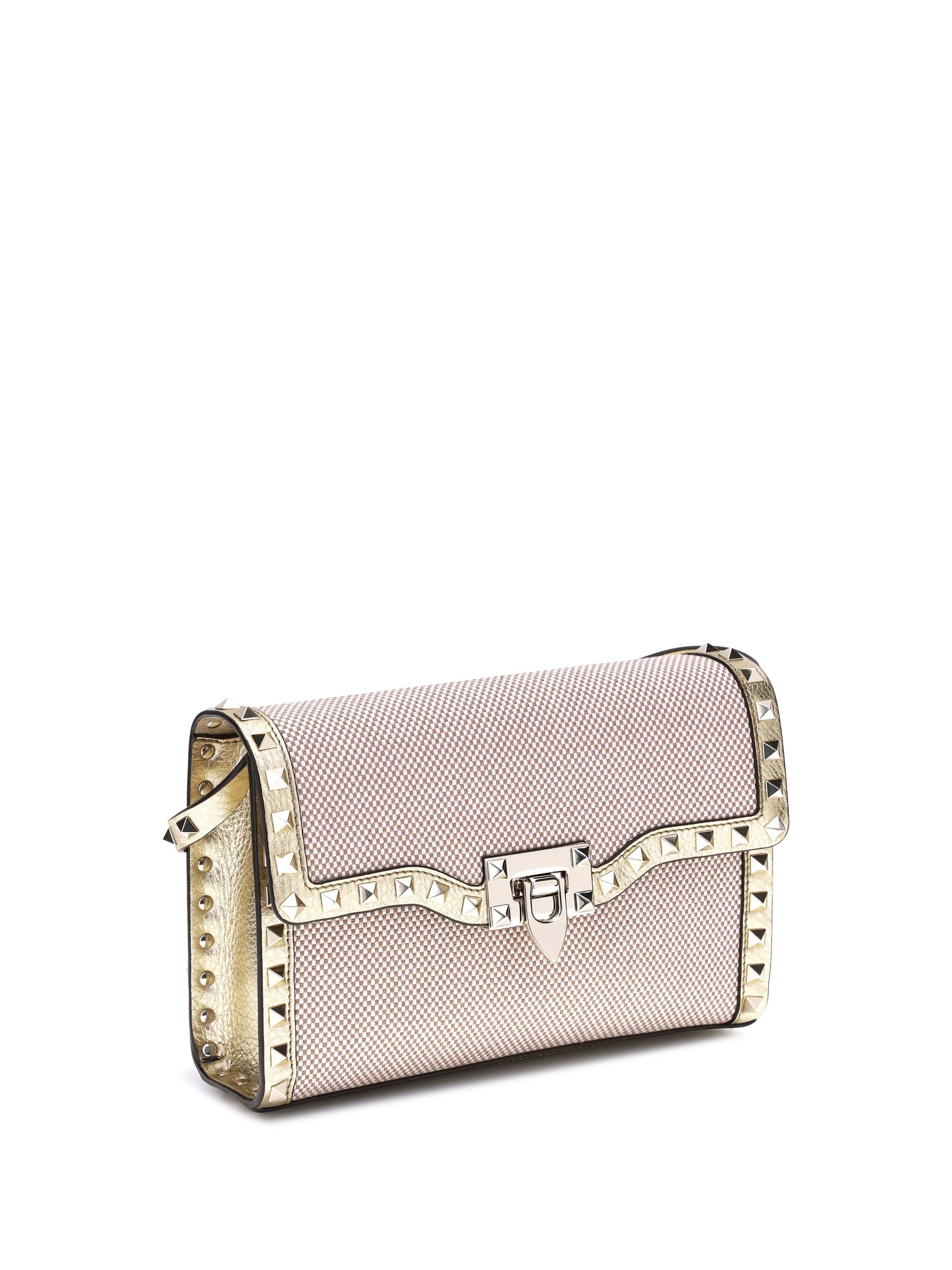 Valentino Garavani Women Small Canvas Rockstud Shoulder Bag - 2