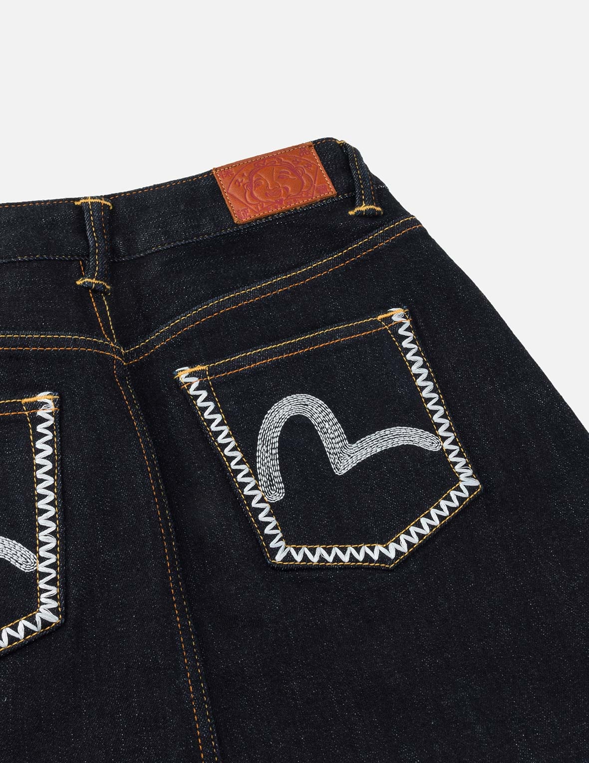 Seagull Embroidery Regular Fit Denim Skirt - 5