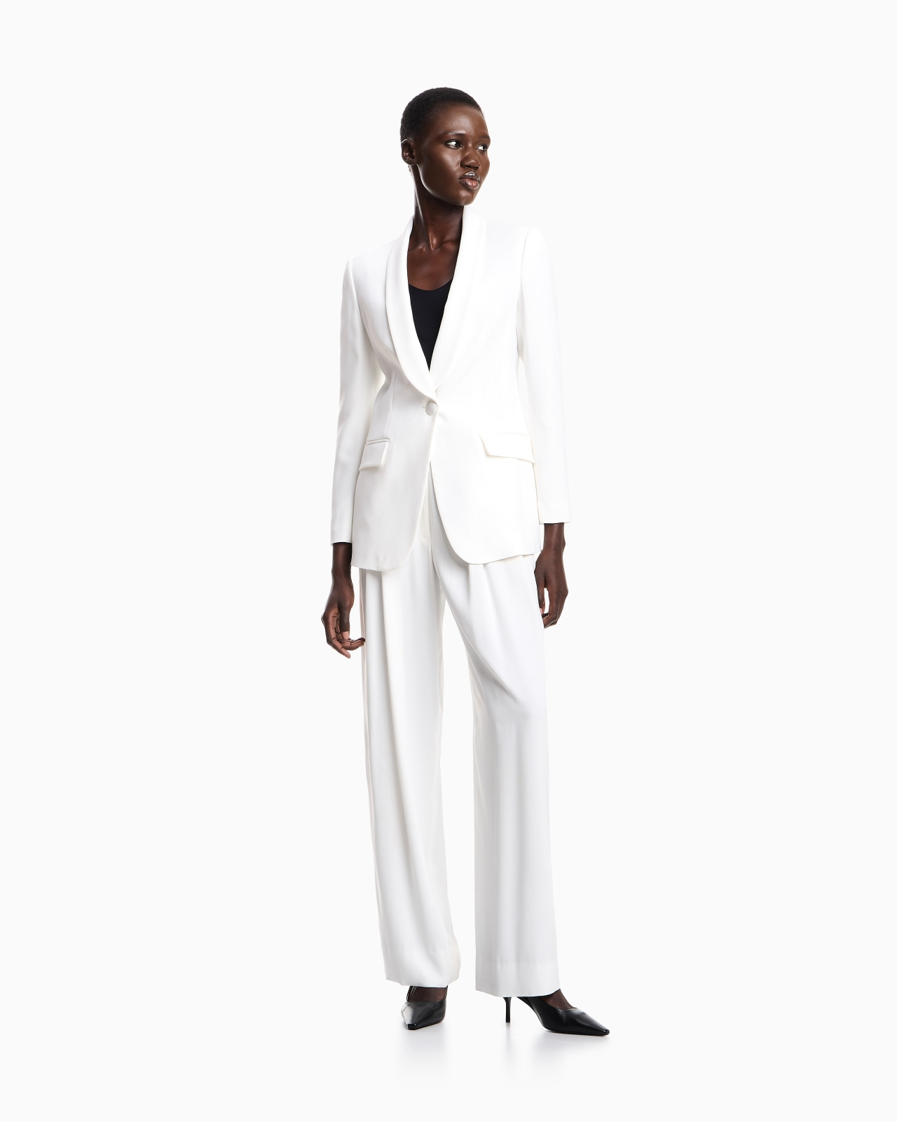 Envers-satin, shawl-collar jacket - 2