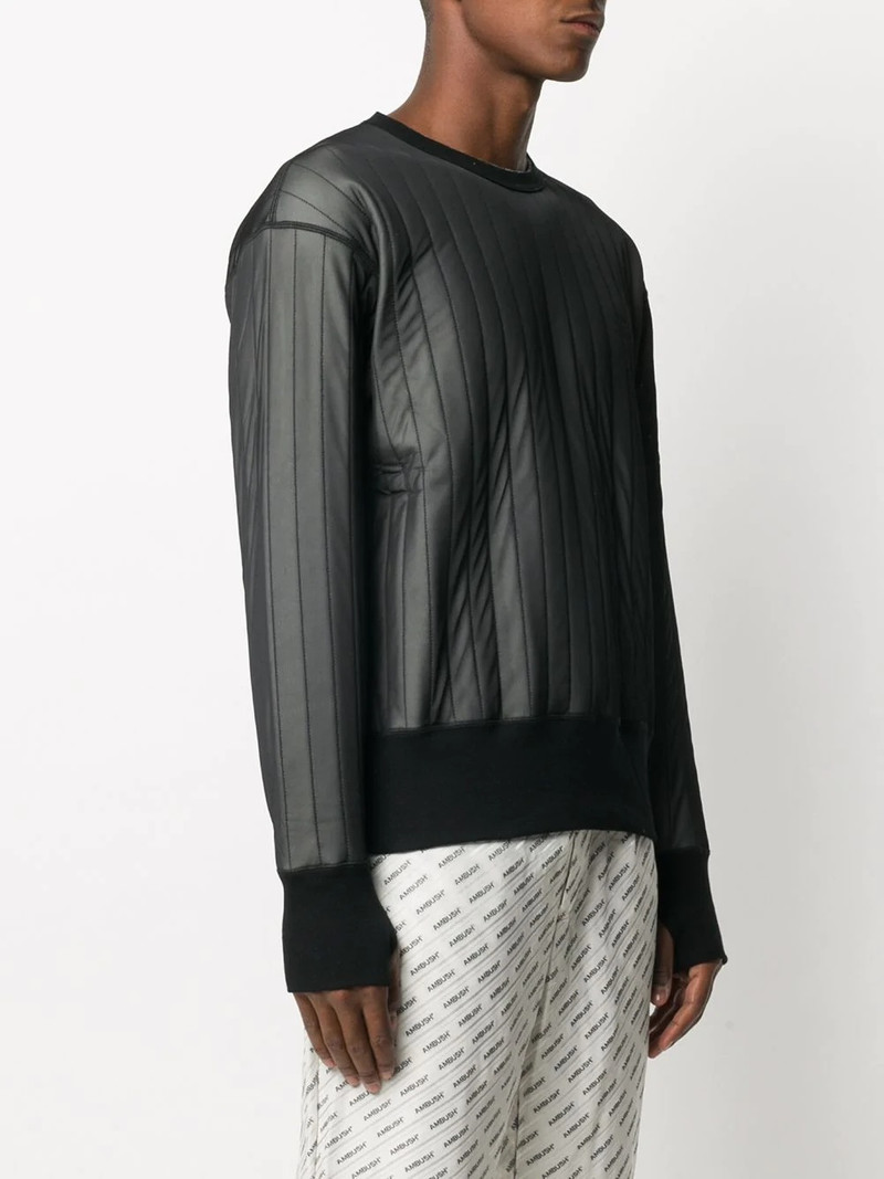 embroidered logo quilted sweatshirt 4