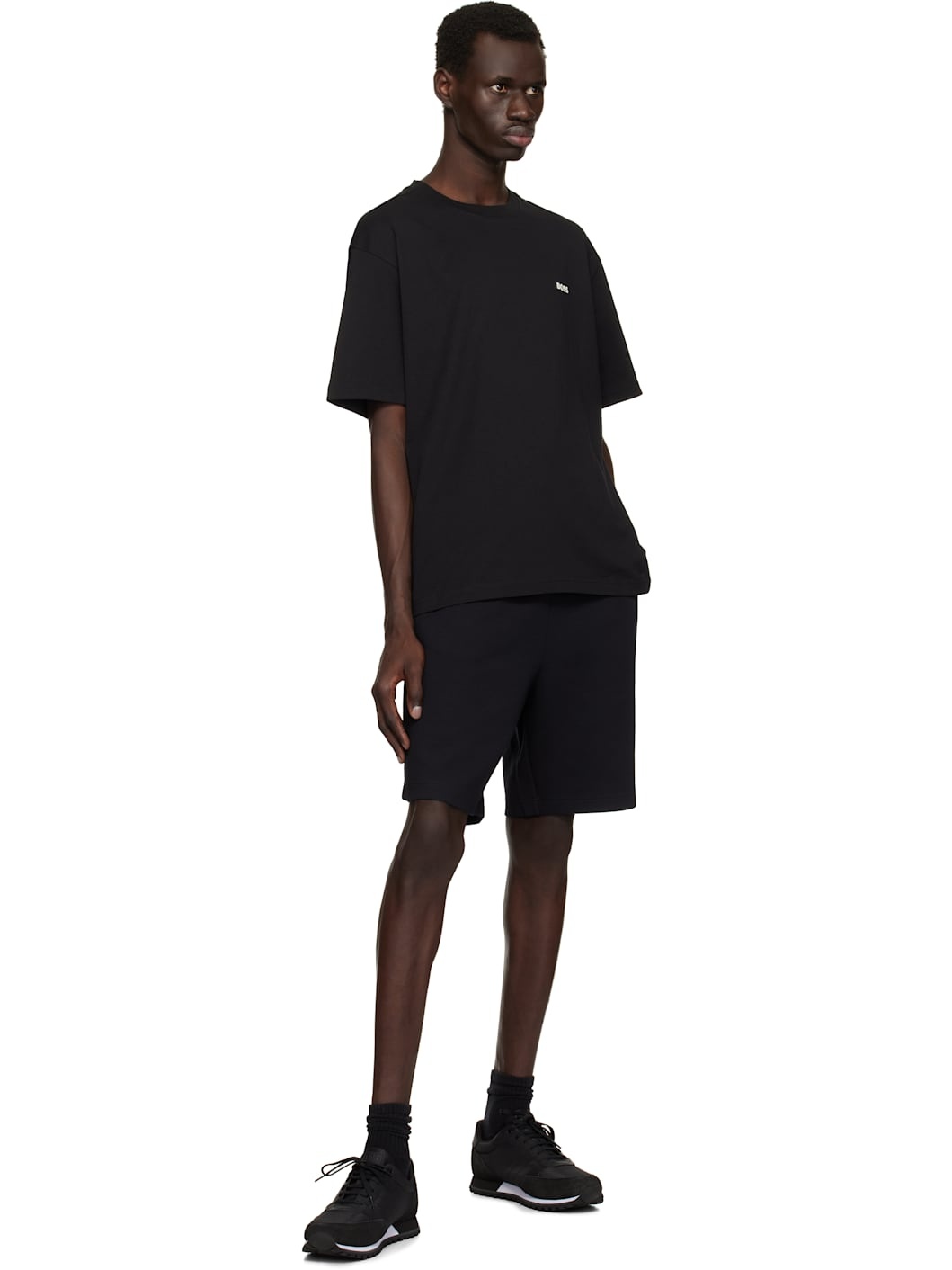 Black Mixed-Material Sneakers - 5