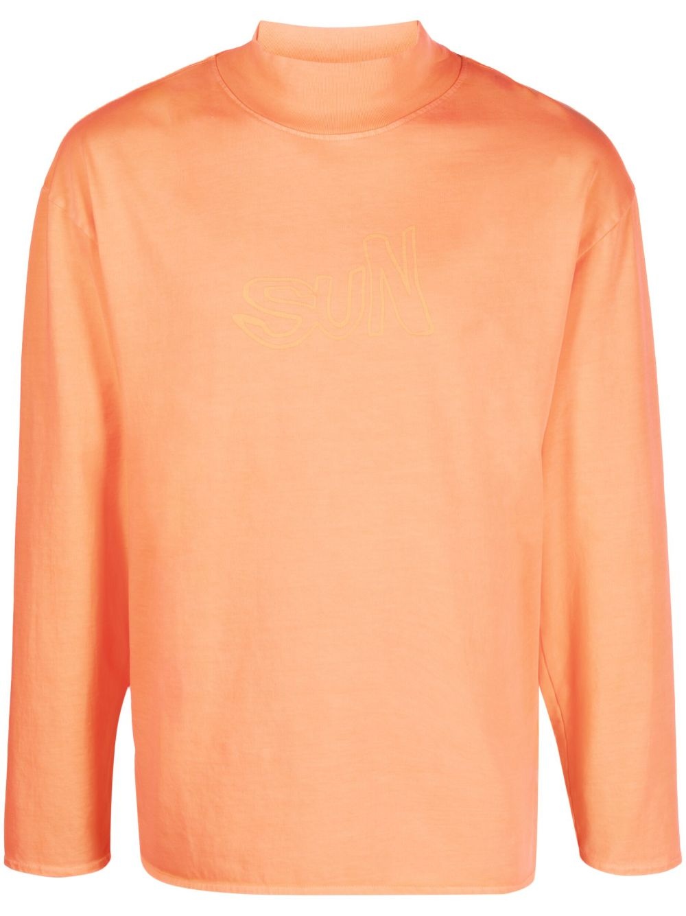 high-neck cotton sweatshirt - 1