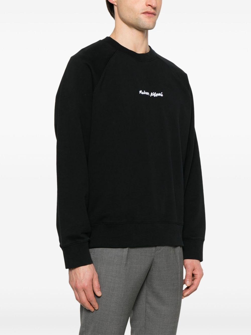 logo-embroidered sweatshirt - 3