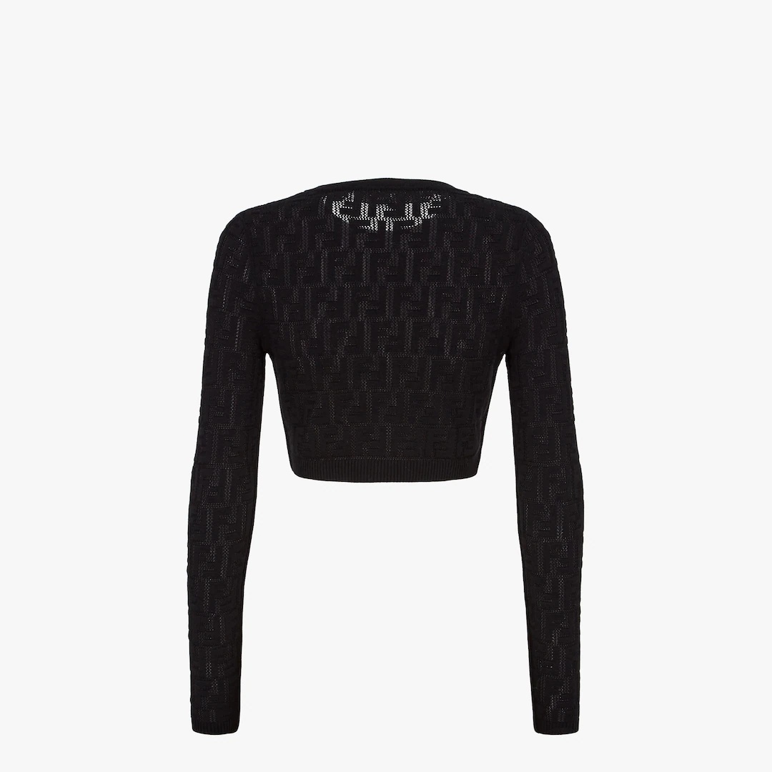 Black viscose jumper - 2