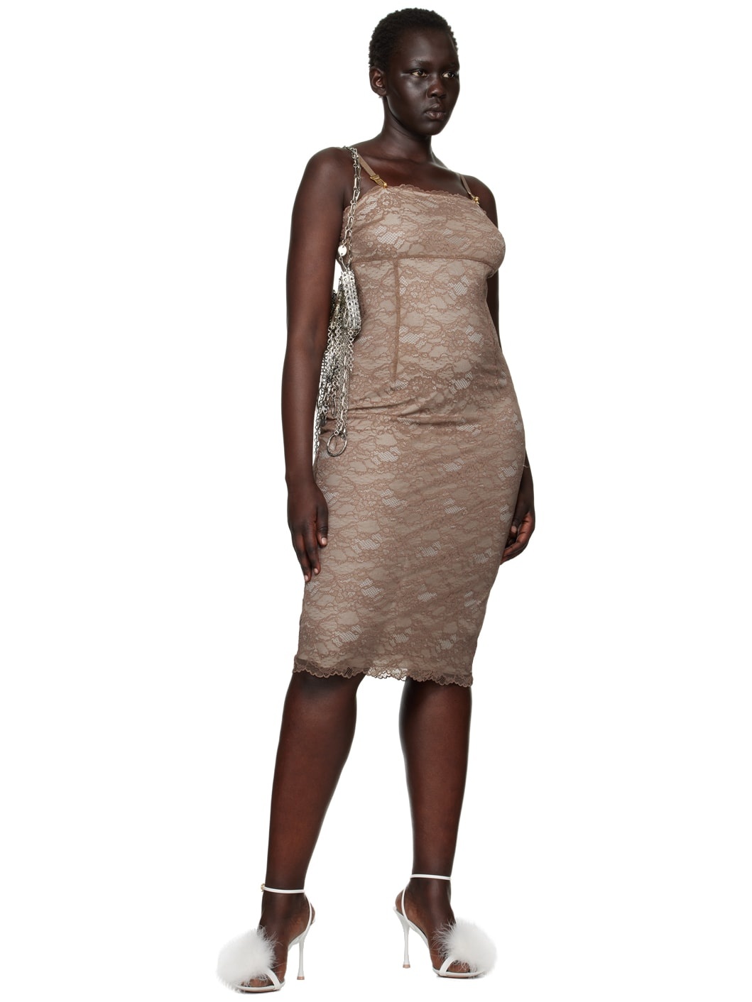 Taupe Blair Midi Dress - 4
